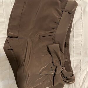 Express Brown Jumpsuit with Bow Detail